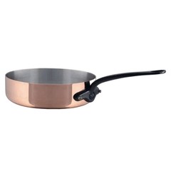 Mauviel M’Heritage M’150 CI Copper Saute Pan With Cast Iron Handle, 1.8-Qt