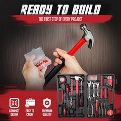 148-Piece Household Tool Kit with Sturdy Case Premium Home Repair Tools Set for