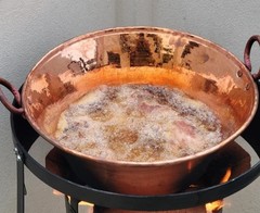 CAZO DE COBRE 23″ inch CARNITAS COPPER POT BOWL 18MM GAUGE.