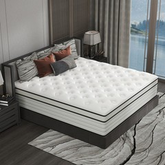 12/14 Inch Full Queen King Size Mattress Hybrid Foam Innerspring Bed in a Box