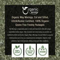 Organic Way Moringa/Drumstick Leaf Cut & Sifted – Kosher & USDA Certified