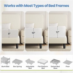 Gel Memory Foam Mattress Green Tea Mattress in a Box CertiPUR-US Certified