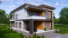 33X56 House Design Plans 10×17 Meter 6 Bed 8 Bath Flat Roof PDF & A4 Hard Copy