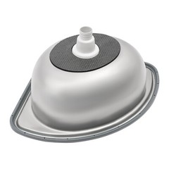 Stainless Steel Small Wall Mount Corner Bathroom Sink With Overflow Triangle