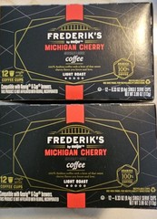 2 Boxes- Michigan Cherry Coffee Light Roast Keurig K Cup Frederik’s Meijer 24