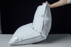 Goose down Feather Soft Pillows One Pillow 100% Cotton Supportive Bed Pillow Str