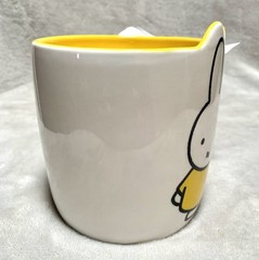 NEW Miffy Bunny Rabbit White & Yellow Large 18oz Stoneware Coffee Mug