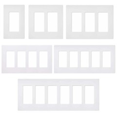 Unbreakable Screwless Wall Plate Decora Outlet Switch Cover 1-6 Gang White UL