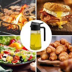 450ML Glass Oil Sprayer Bottle 2 in 1 Cooking Dispenser for Olive Oil