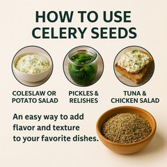 Whole Celery Seeds – Apium graveolens – 5 LBS All-Natural Spice for Cooking