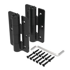 Gate Hinge 3.125 in. x 4.875 in. Aluminum Black Standard Butterfly 2-Pack
