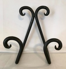 Hand Forged Heavy Duty Blacksmith Artisan Wrought Iron Plate Stand/Wall Mount
