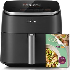 6Qt 9-in-1 TurboBlaze Air Fryer Ceramic Coating 90°-450°F Precise Heating