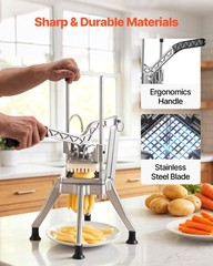 VEVOR French Fry Cutter Commercial Vegetable Chopper with 4 Replacement Blades