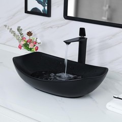 Davivy 22″ x 15.7″ Large Oval Vessel Sink with Pop Up Drain for Bathrooms