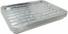 Large Broiler Pan Aluminum Disposable Pan – For Baking, BBQ & Grill Tray 10 PACK