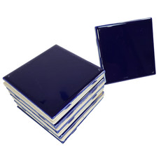 Blue Cobalt Ceramic Tile 4.25 in Subway Square Shower Kitchen Wall Backsplash