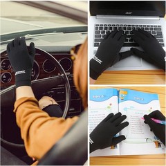 2-Pairs Pack Copper Full Finger Compression Gloves, Copper Arthritis Gloves for