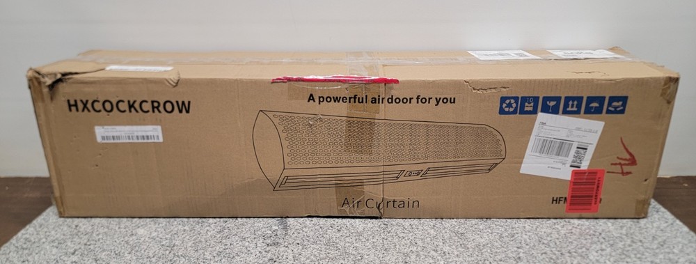 36″ Air Curtain for Commercial Household, Matte Black Wall Mounted Curtain