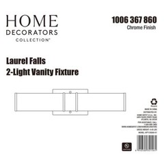 Home Decorators Laurel Falls 19.75 in. 2-Light Chrome Bathroom Vanity Light