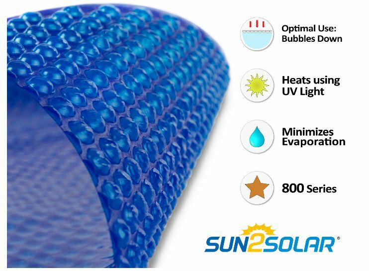 Sun2Solar 800 Series Solar Blanket Heater Cover for Rectangle Swimming Pools