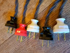 Antique Replica Electrical Plug – Long neck decagon design polarized cord rewire
