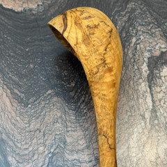 10″ Olive Wood Ladle Handmade in Tunisia, Gorgeous Unique Wood Characteristics