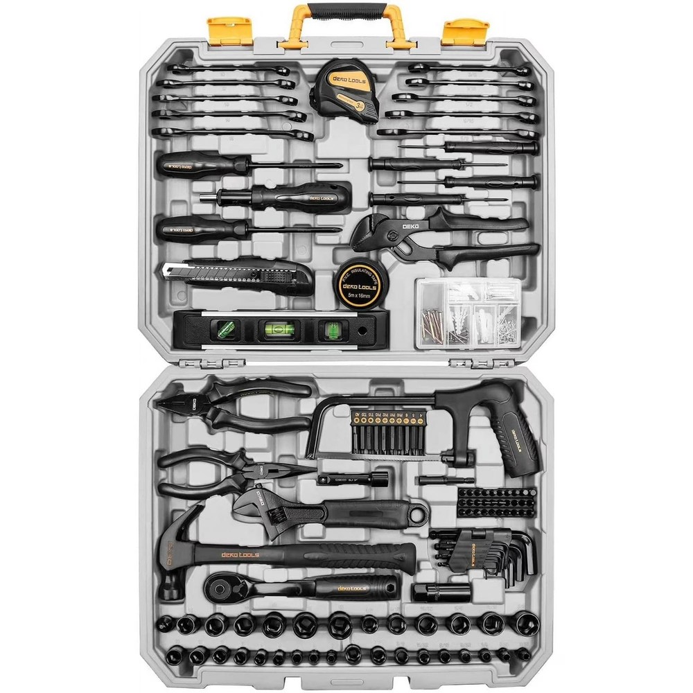 218 PCS General Household Hand Tool Set with Plier, Screwdriver Set,Socket Set