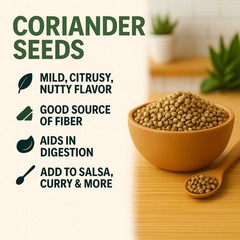 Coriander Seeds Whole – 100% Natural Spice for Cooking & Seasoning – 5 LBS
