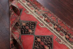 Vintage Pink Traditional Area Rug 5×11 Hand-knotted Wool Geometric for Any Room
