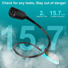 Gas Leak Detector with Extended 15.7-Inch Gooseneck,Ppm Or%Lel Gas Real-Time Gas