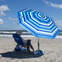 Tommy Bahama 7.5′ Beach Umbrella w/ Tilt Stripe