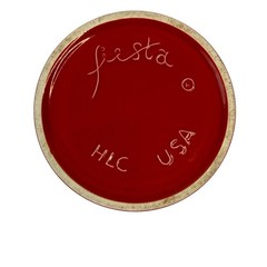 Fiesta Crock/Canister Utensil Holder 6.75in Scarlet Red Ceramic NO LID USA