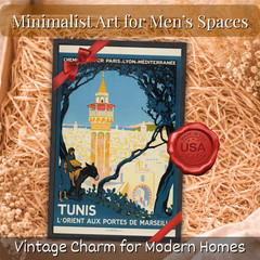Tunis Tunisia Vintage Travel Poster Framed 11×17 Retro Wall Art Print Gift