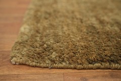 6×8 Hand-Knotted Jute Contemporary Modern Area Rug in Solid Brownish Gold