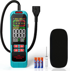 Gas Leak Detector with Extended 15.7-Inch Gooseneck,Ppm Or%Lel Gas Real-Time Gas