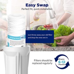 50 Pack 10″ x 2.5″ String Wound Sediment Water Filter Whole House RO Replacement