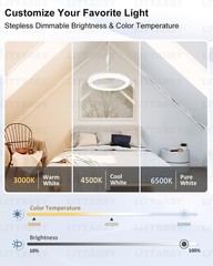 Wireless 10-Inch Ceiling Fan Light with Remote – 3 Color Settings for Any Room