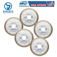 5pcs Diamond Cutting Wheel Disc 4-1/2″ Grinder Saw Blade Porcelain Tile Marble