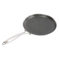 11in Stainless Steel Crepe Pan Pancake Pan Non Stick Cooking Pan For Kitchen