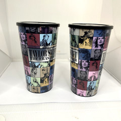 LOT OF 2-Taylor Swift THE ERAS TOUR Movie 32 oz Plastic Cups w/lids