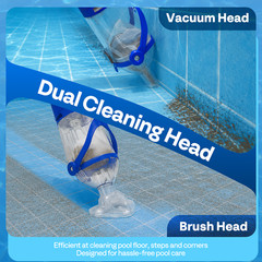 Cordless Pool Vacuum Cleaner 13.2GPM Handheld Rechargeable for Pools & Spas Blue