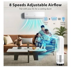 Voagupa Bladeless Heater Fan Combo 1400W Heater 40W Cooling Tower Oscillating