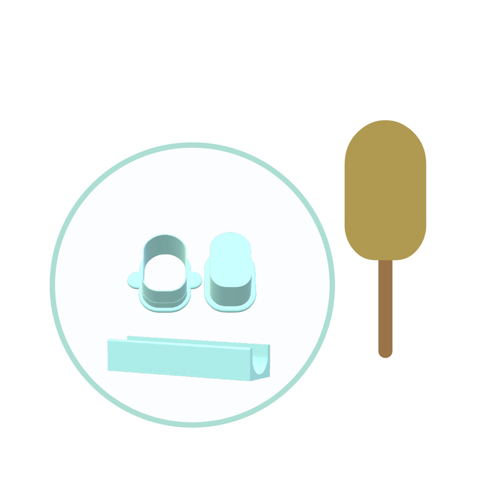Cakesicle Mold | Medium 2.5in x 1.5in Deluxe Cutter, Popper and Tray Options