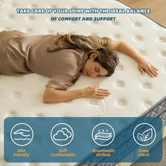 Queen Mattress 12 Inch Queen Size Mattresses in a Box Memory Foam Hybrid Bed Mat