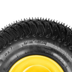 Two 15×6.00-6 15×6-6 15x6x6 Lawn Mower Turf Tires & Wheels 4 Ply Rated