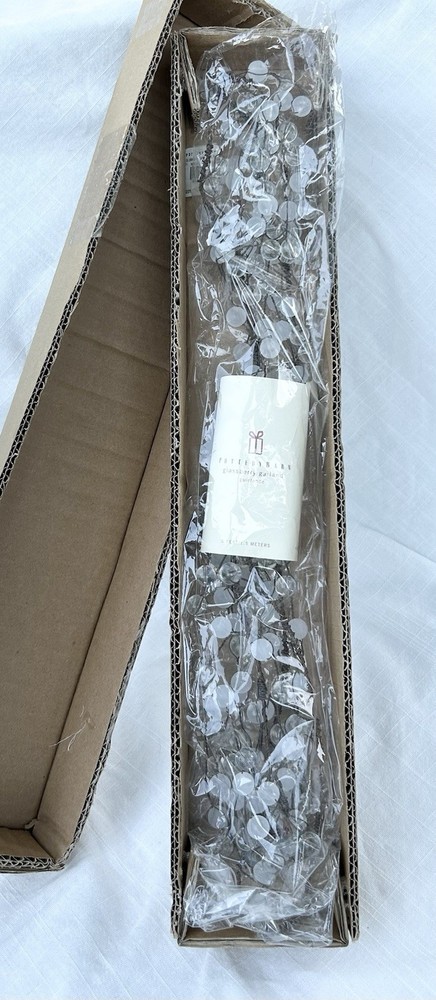POTTERY BARN NIB Clear & Frosted Glassberry 5’Garland Holiday or Anytime of Year