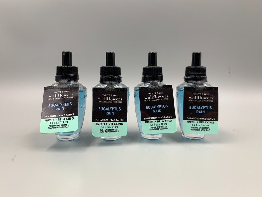 Bath & Body Works Eucalyptus Rain Wallflower Fragrance Bulbs 0.8 Oz S/4 #2024C