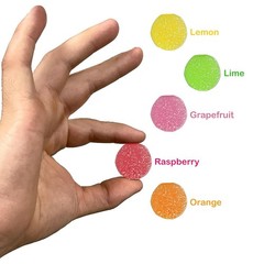 Sunkist Fruit Gems Soft Candy Assorted Natural Flavors 0.5lb | Free Shipping!