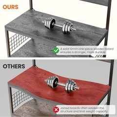 4 Tier Microwave Stand,Kitchen Bakers Rack w/ Power Outlet,Adjustable Shelf Unit